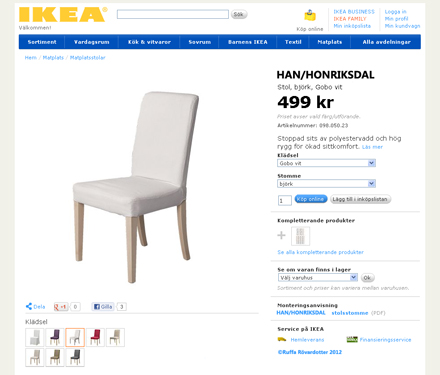 Hela IKEAs sortiment Henriksdal byter namn till Han/Honriksdal